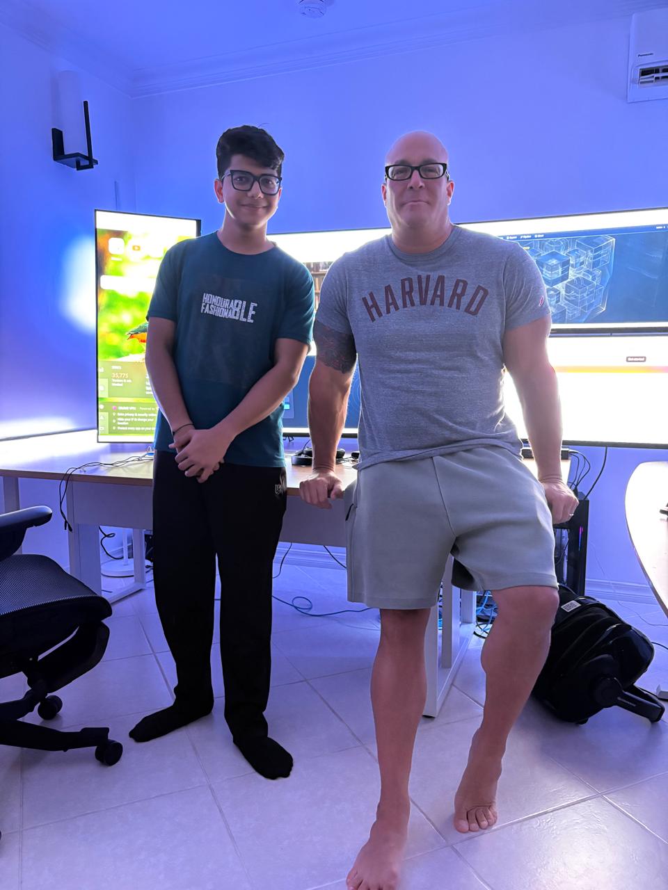 With the client at the completed setup