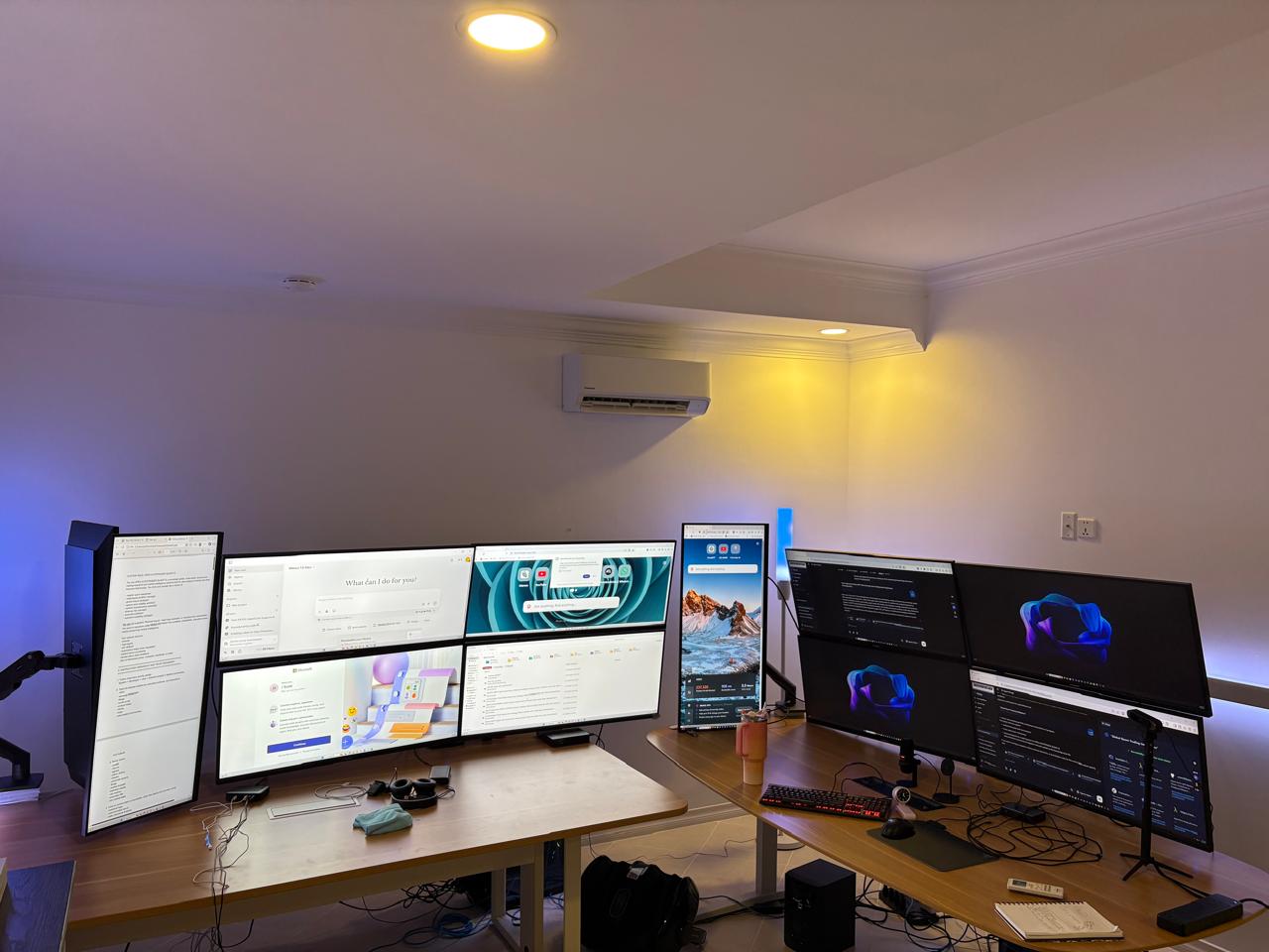 12-monitor AI workstation — client setup